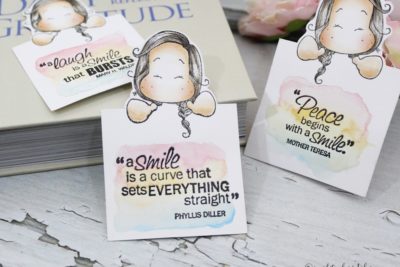 Cute little bookmark with Lovely Emoji | Mirror Stamping